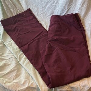 New York & Company Women's Burgundy Boot Cut Pants